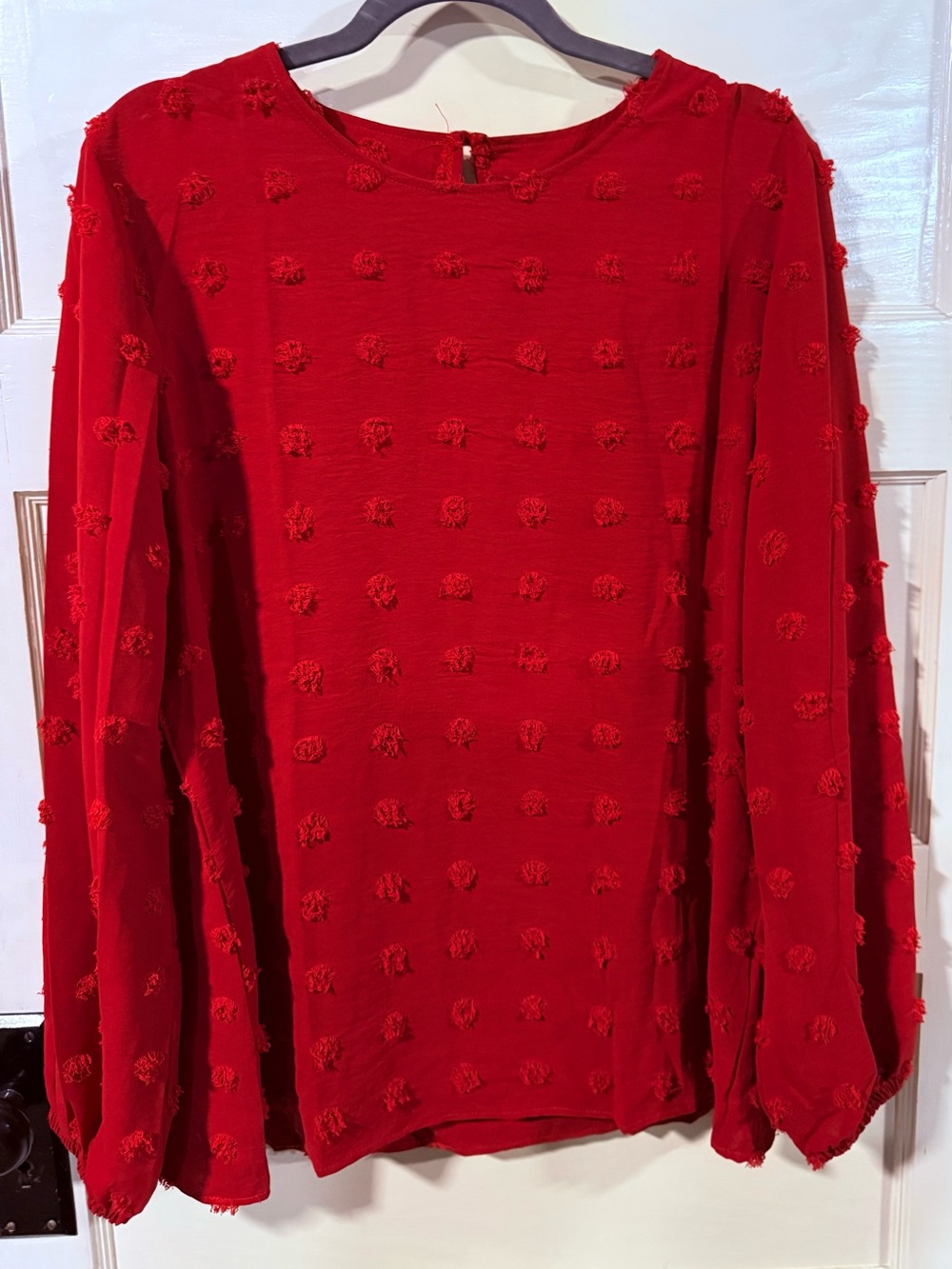 Festive Red Women’s Long sleeve Blouse